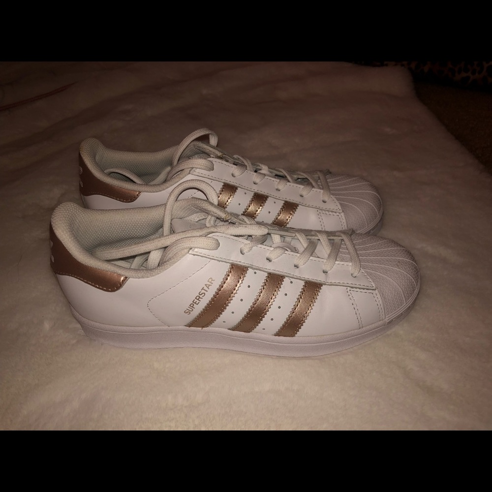 Rose Gold Adidas Superstars